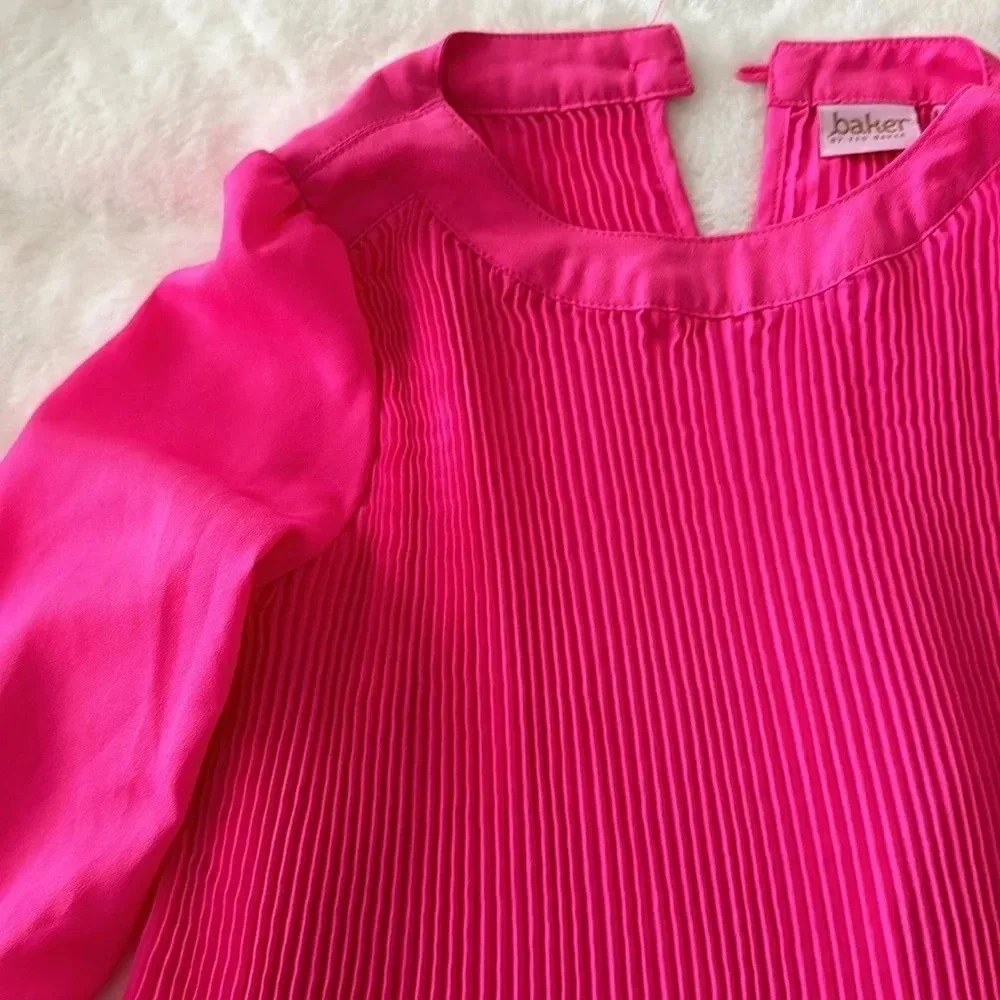Ted baker girls bright Barbie pink dress tunic top size 5